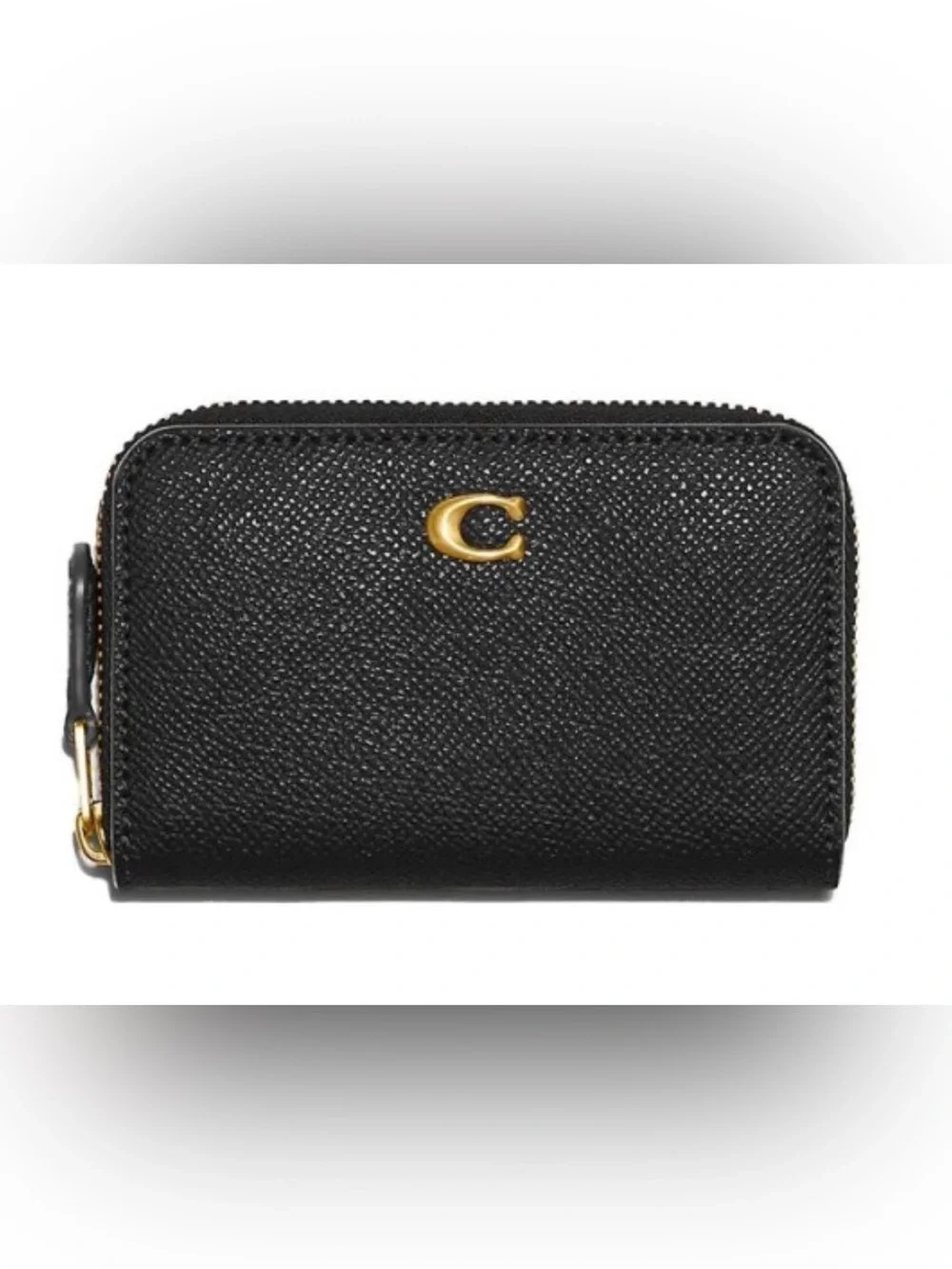 Authentic COACH zip around card case - BLACK
